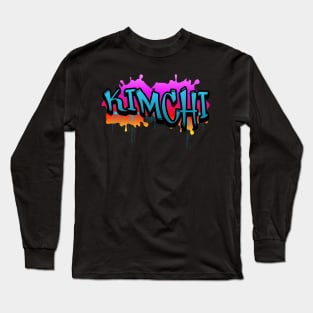 Kimchi, Kimchi design, Korean food, k-food, asian food, bibimbap Sweatshirt, unisex sweatshirt, graffiti text, rice bowl, korean kimchi Long Sleeve T-Shirt